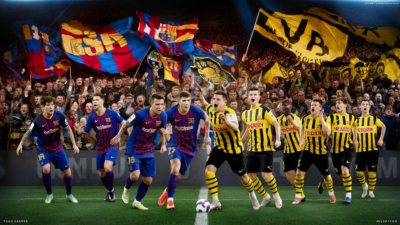 Aufstellungen: Teilnehmer: FC Barcelona gegen Borussia Dortmund